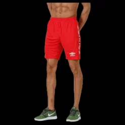 New Umbro UX-1 Player Shorts White/Red Vit och Röd