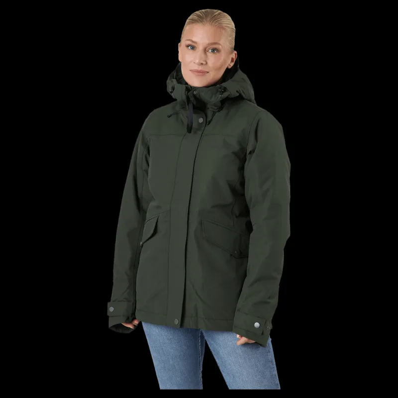 Didriksons Vanja Wns Jkt Green Grön Clearance