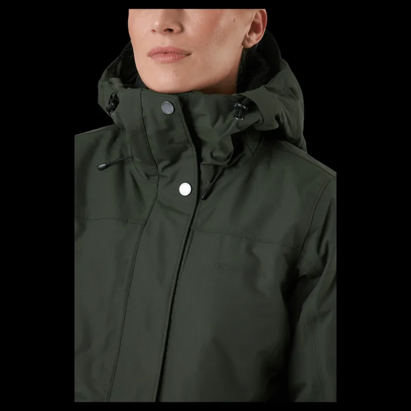 Didriksons Vanja Wns Jkt Green Grön Clearance