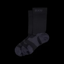 2XU Vectr Light Cushion Crew Sock Black/titanium Svart Sale