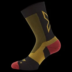 Outlet 2XU Vectr Light Cushion Crew Sock Winter Moss/chilli Oil Grön och Flerfärgad