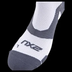 Sale 2XU Vectr LightCush 1/4 Crew Sock White/Grey Vit och Grå