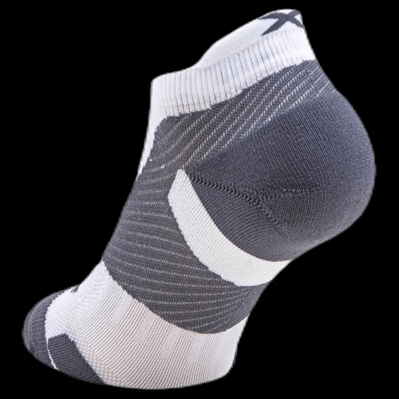 2XU Vectr LightCushion NoShow Sock White/Grey Vit och Grå