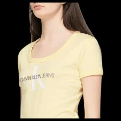 Calvin Klein Vegetable Dye Monogram Baby Te Yellow Gul Sale