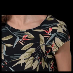 Best Only Vic Ss Aop Top Wvn Black Svart