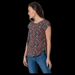 Only Vic Ss Aop Top Wvn Black Svart Online