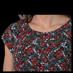 Only Vic Ss Aop Top Wvn Black Svart Online