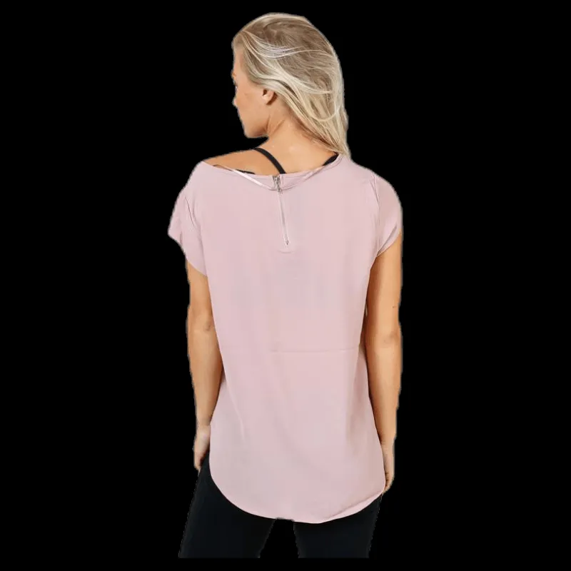 Hot Only Vic S/S Solid Top Pink Rosa