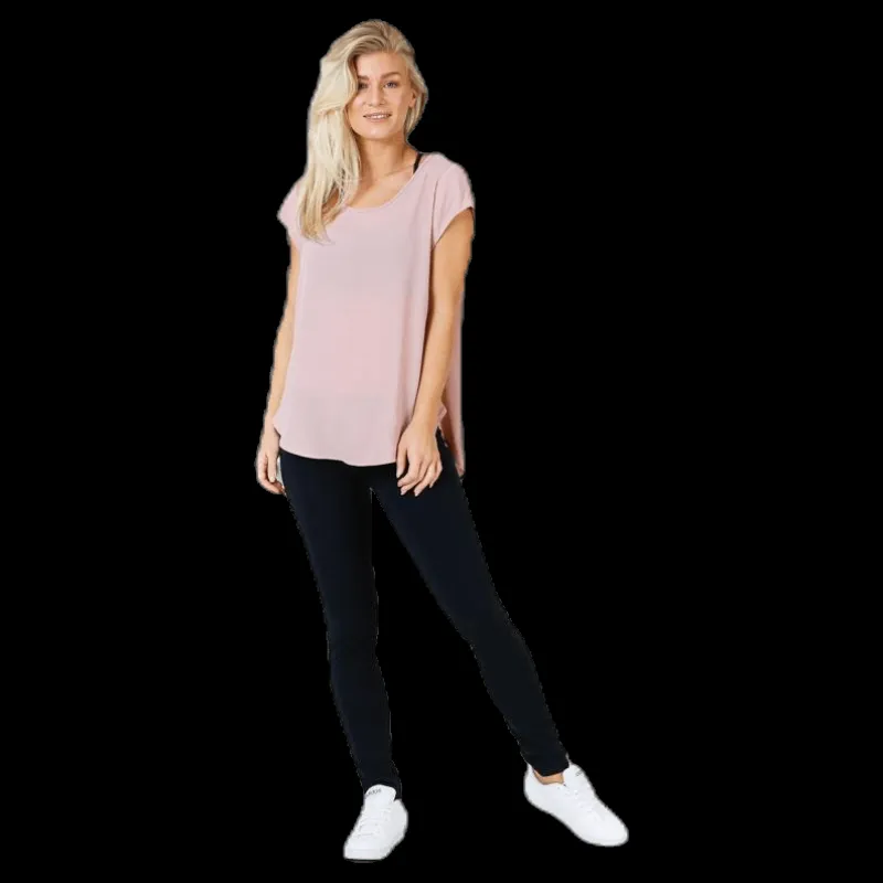 Hot Only Vic S/S Solid Top Pink Rosa