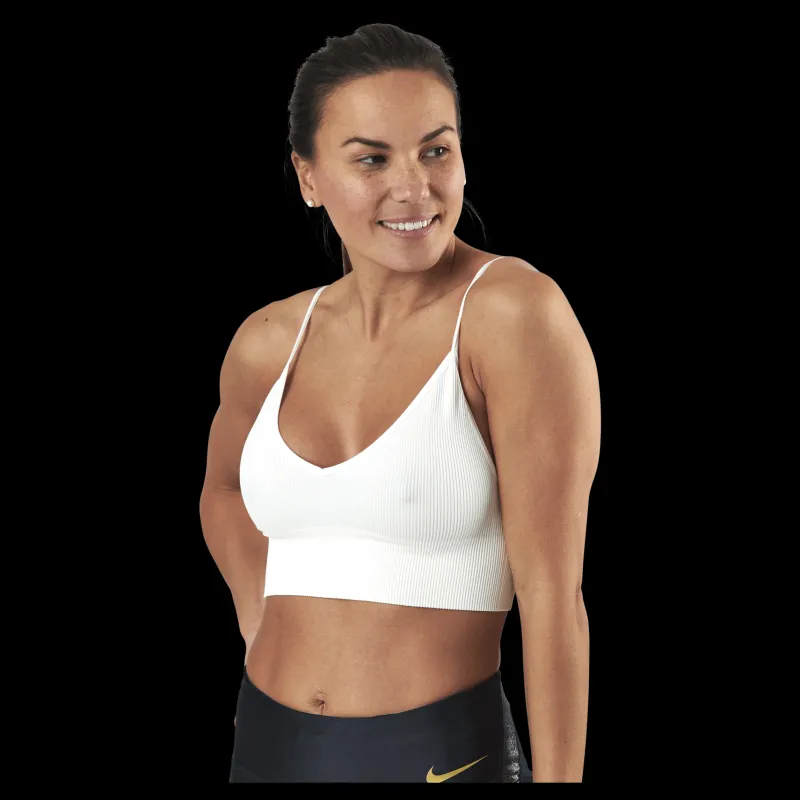 Only Vicky Rib Seamless V-Neck Top White Vit