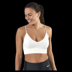 Only Vicky Rib Seamless V-Neck Top White Vit