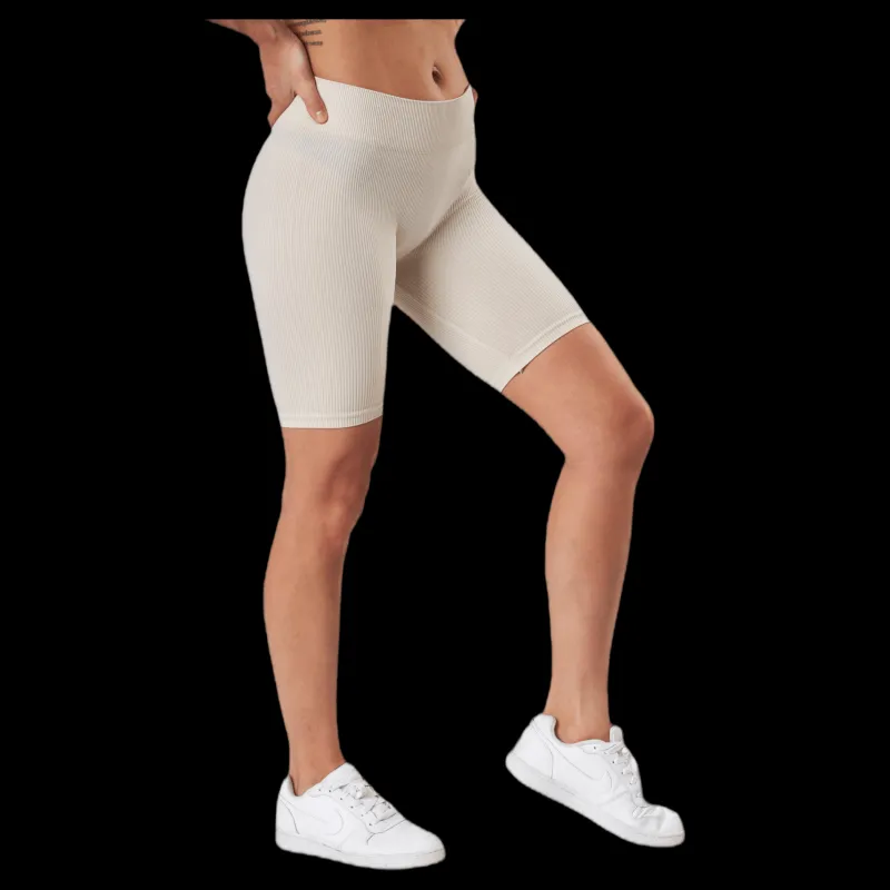 Only Vicky Rib Seamless Shorts Grey Vit Sale