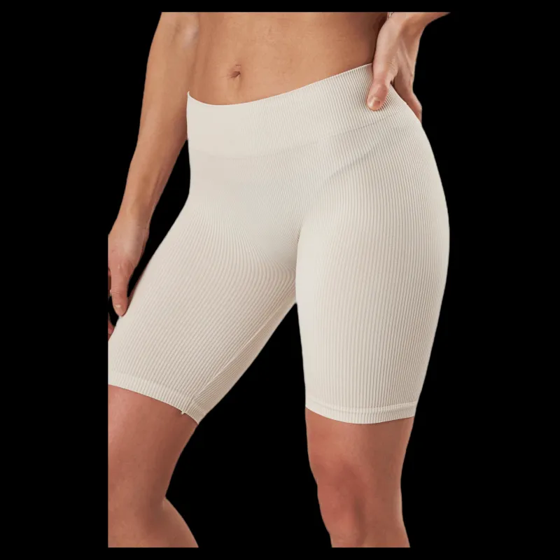 Only Vicky Rib Seamless Shorts Grey Vit Sale