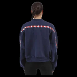 Svea Violet Zip Sweat Blue Blå Clearance
