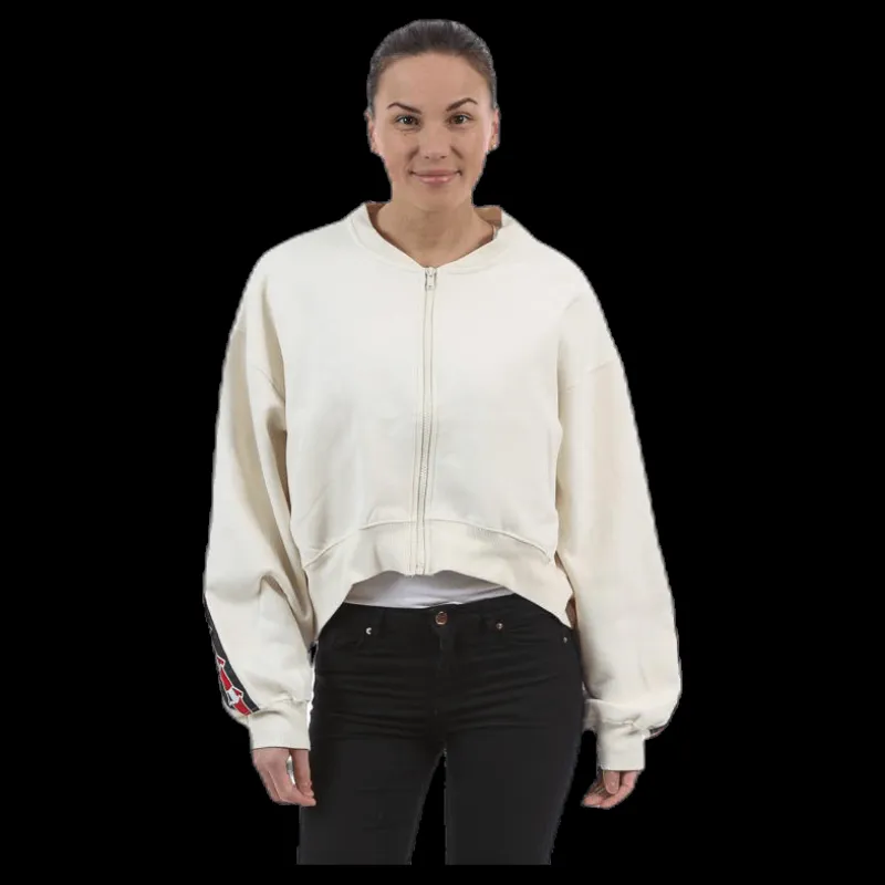 Online Svea Violet Zip Sweat White Vit