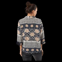 Outlet Vero Moda Vmanna 3/4 Top Wvn Ga Spe Navy Blazer