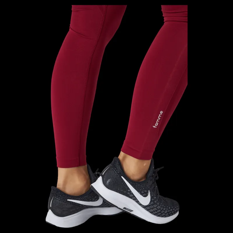 Famme Vortex Tights 2 Dark Red Röd Clearance