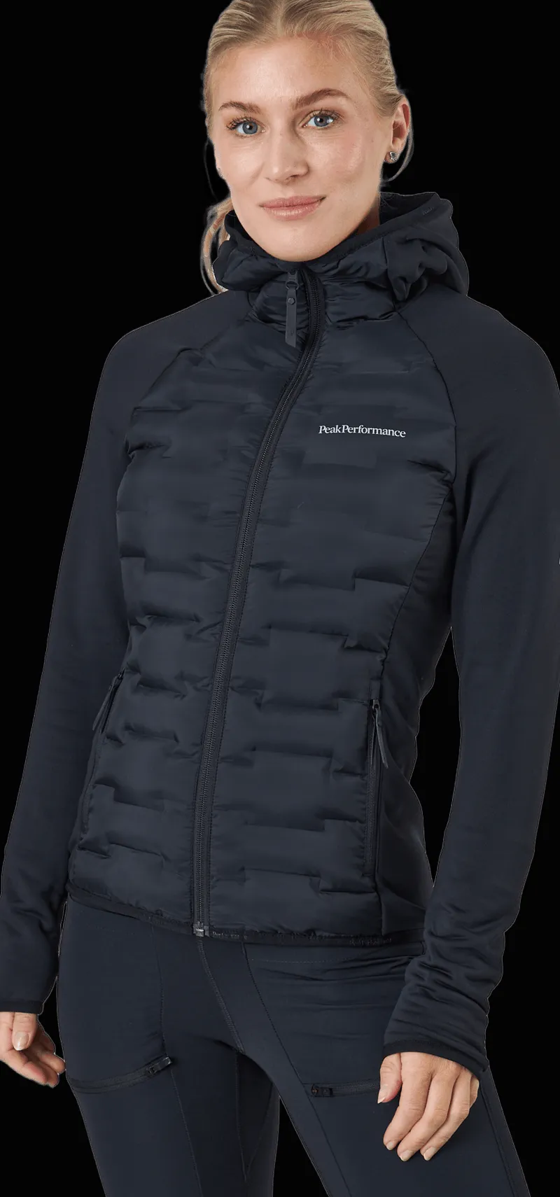 Sale Peak Performance W Argon Hybrid Hood Black Svart