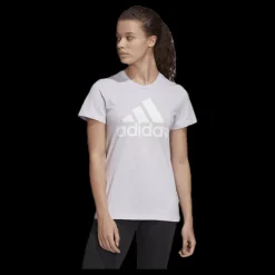 adidas W Badge Of Sport Cotton Tee - Regular Fit Purple Tint Vit Sale