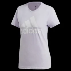 adidas W Badge Of Sport Cotton Tee - Regular Fit Purple Tint Vit Sale