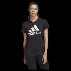 adidas W Badge Of Sport Cotton Tee - Regular Fit Black Svart New