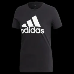 adidas W Badge Of Sport Cotton Tee - Regular Fit Black Svart New