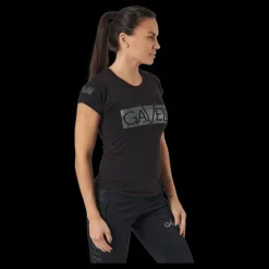 Gavelo W Black Grey Logo T-shirt Black Svart Hot