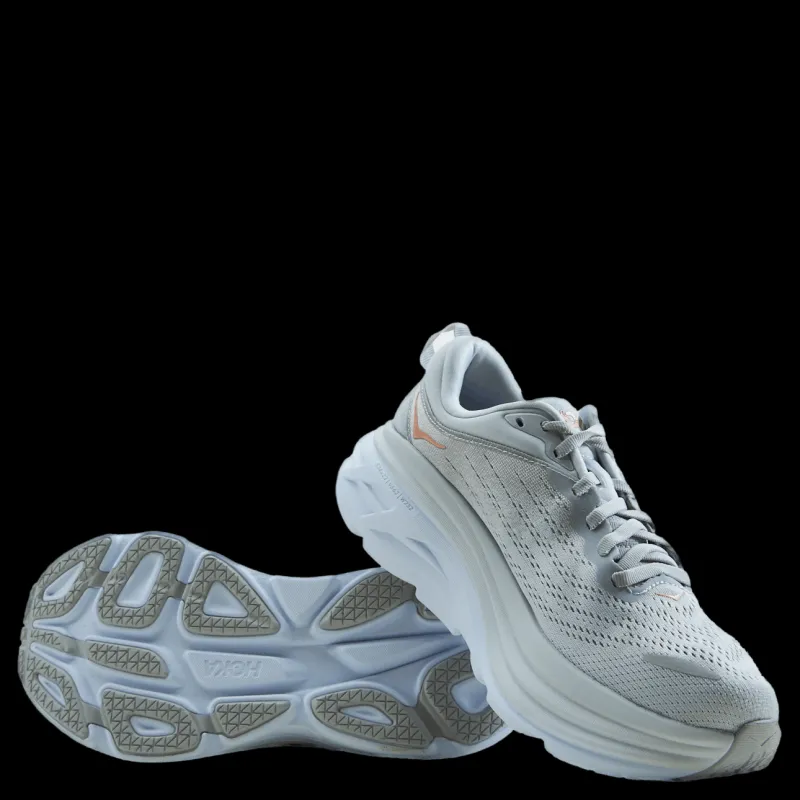 New Hoka W Bondi 8 Harbor Mist / Lunar Rock Grå