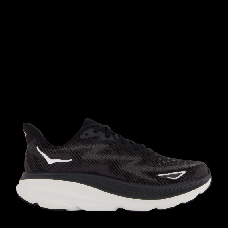 Hoka W Clifton 9 Black / White Svart