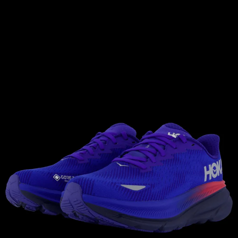 Hoka W Clifton 9 Gtx Dazzling Blue / Evening Sky Blå Outlet