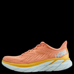 Online Hoka W Clifton 8 Sun Baked / Shell Coral Gul och Rosa
