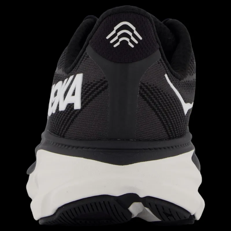 Hoka W Clifton 9 Wide Black / White Svart Sale