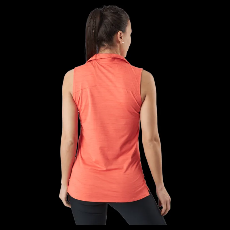 Best Puma Golf W Cloudspun Coast Sl Polo Hot Coral Heather Orange