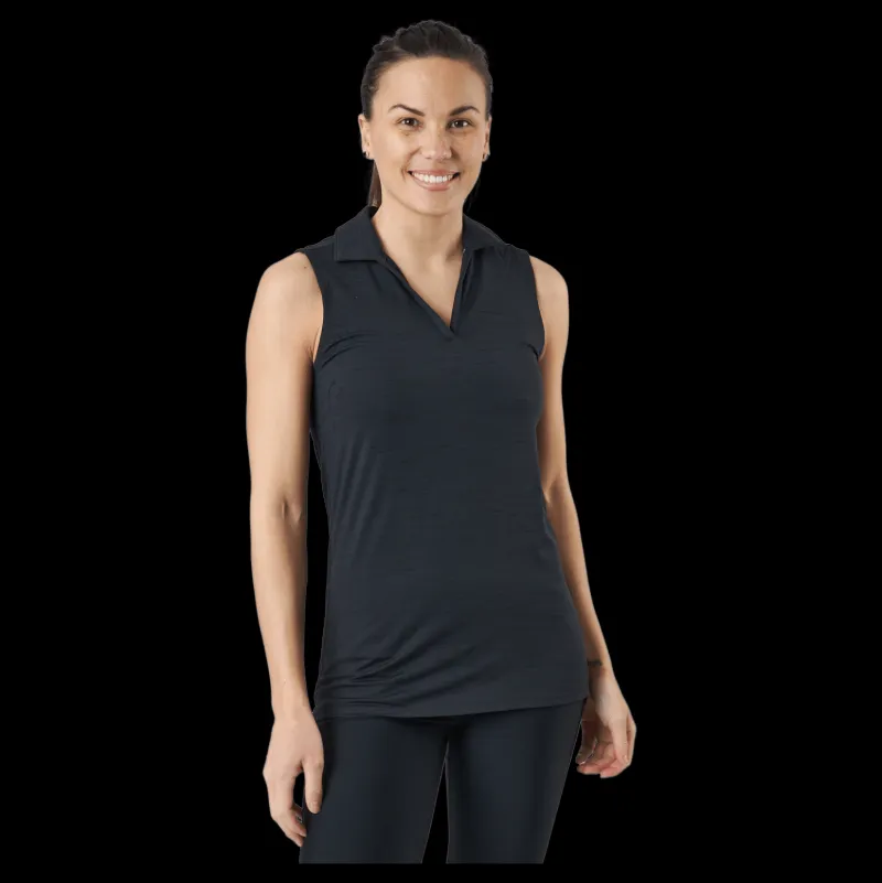 Puma Golf W Cloudspun Coast Sl Polo Puma Black Heather Svart Clearance