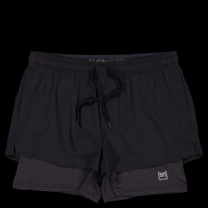 Hot Super.Natural W Double Layer Shorts Black Svart
