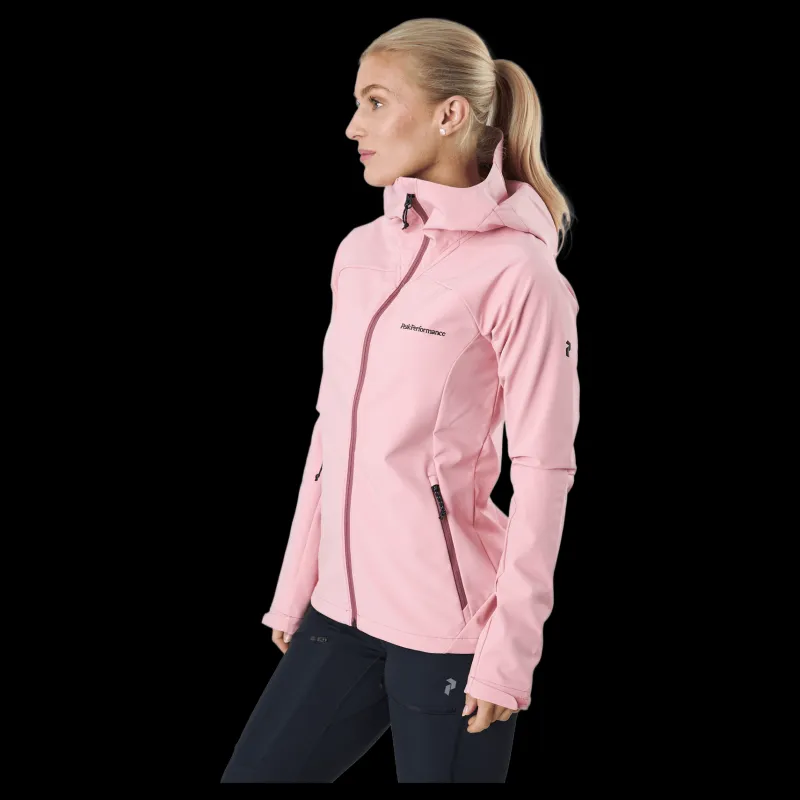 New Peak Performance W Explore Hood Jacket Warm Blush Rosa