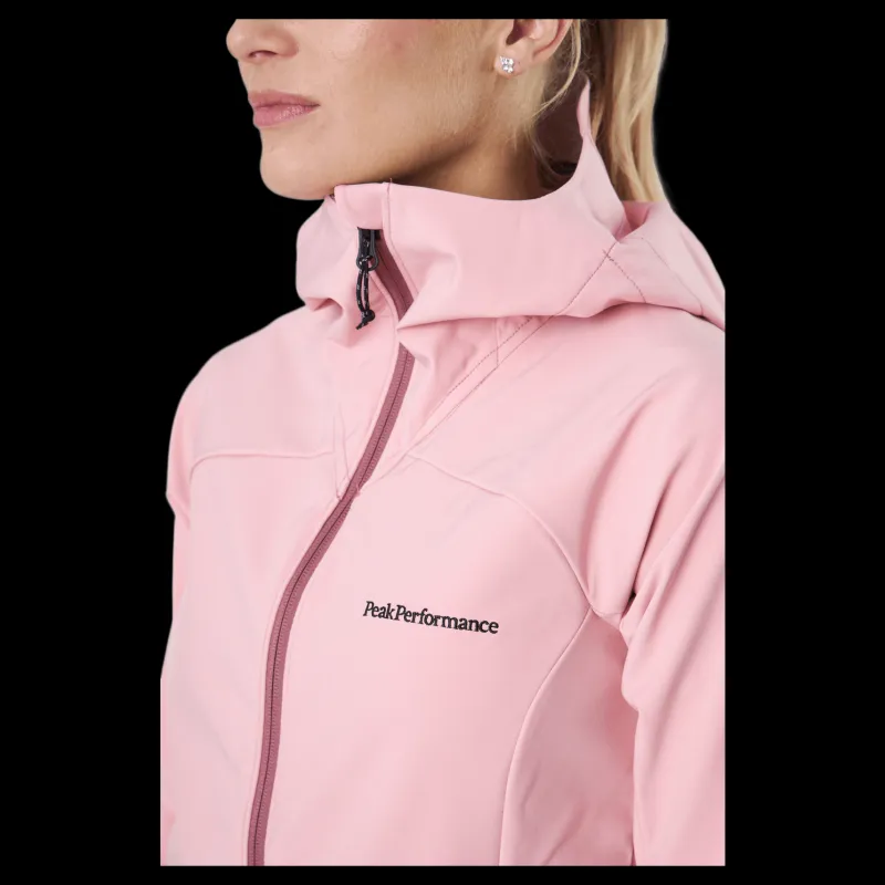 New Peak Performance W Explore Hood Jacket Warm Blush Rosa