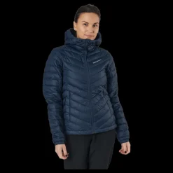 New Peak Performance W Frost Down Hood Jacket Blue Shadow Blå