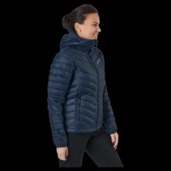 New Peak Performance W Frost Down Hood Jacket Blue Shadow Blå