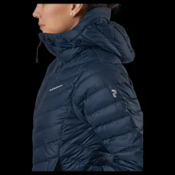 New Peak Performance W Frost Down Hood Jacket Blue Shadow Blå