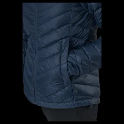 New Peak Performance W Frost Down Hood Jacket Blue Shadow Blå