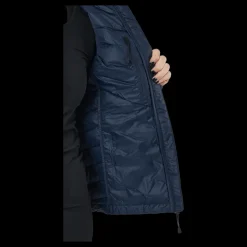 New Peak Performance W Frost Down Hood Jacket Blue Shadow Blå