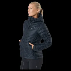 Peak Performance W Frost Down Hood Jacket Black Svart Outlet