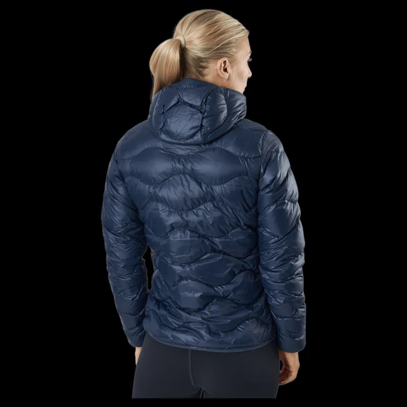 Peak Performance W Helium Down Hood Jacket Blue Shadow Blå New