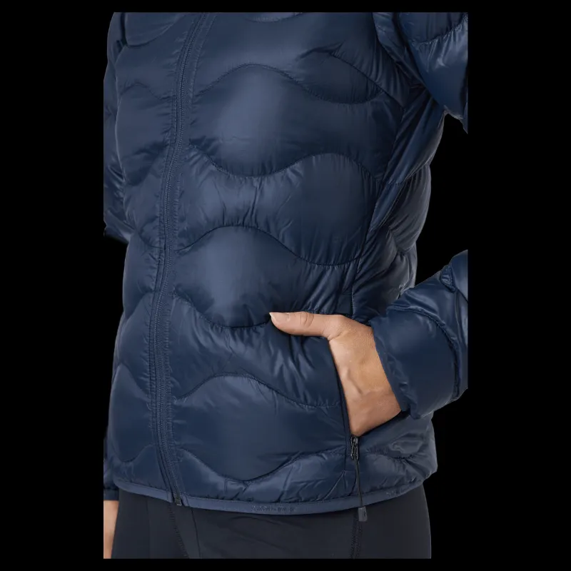 Peak Performance W Helium Down Hood Jacket Blue Shadow Blå New