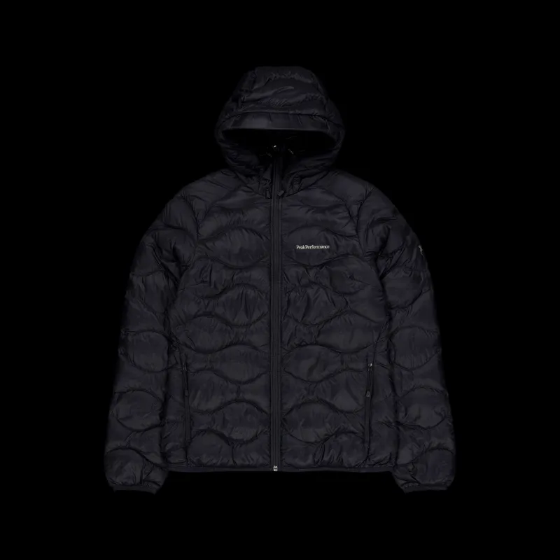 Peak Performance W Helium Down Hood Jacket Black Svart