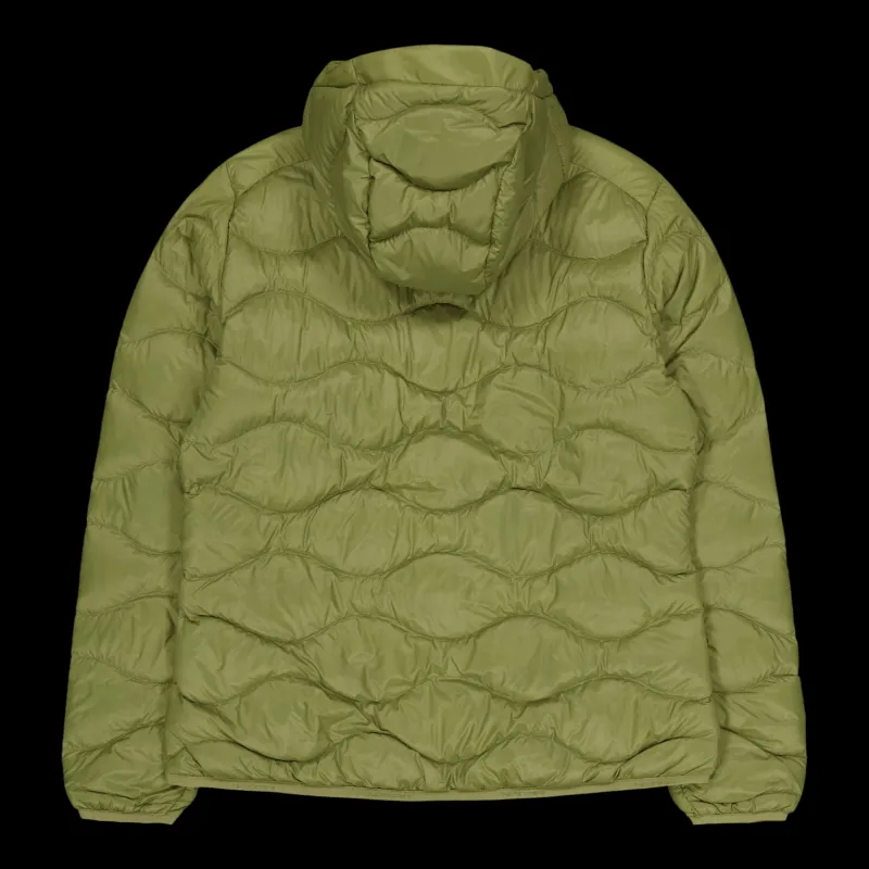 Peak Performance W Helium Down Hood Jacket Snap Green New