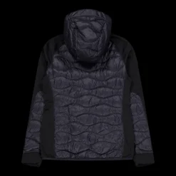 Outlet Peak Performance W Helium Down Hybrid Hood Black Svart