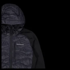Outlet Peak Performance W Helium Down Hybrid Hood Black Svart