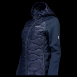 New Peak Performance W Helium Down Hybrid Hood Blue Shadow Blå